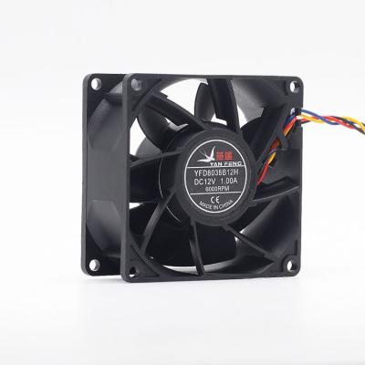 China Hotels High Speed High Pressure 80mm 8038 Axial Fan 12v 24v Dc  fans industrial cooling fans for sale