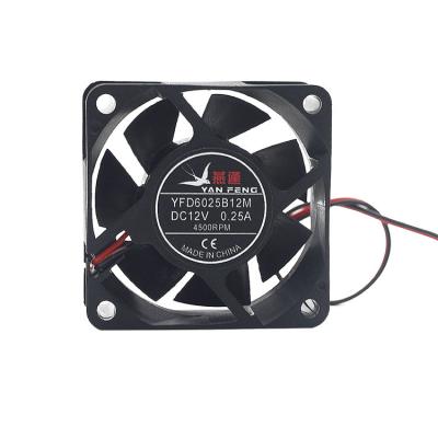 China Hotels 60mm 60x60x25mm 12v Plastic Dc Brushless Fan Axial Cooling Fan 6025 Cooling Fan for sale