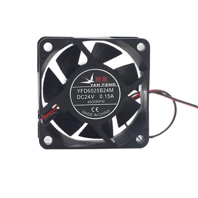 China Hotels 60mm 60x60x25mm 24v Plastic Dc Brushless Fan Axial Cooling Fan 6025 Cooling Fan for sale