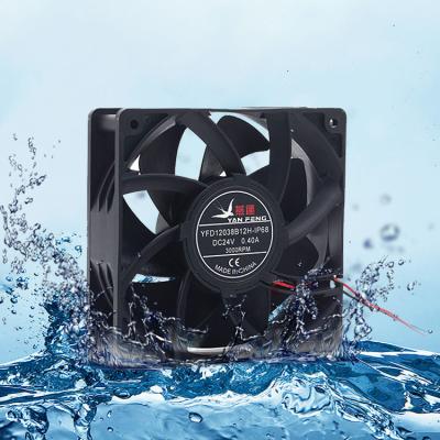 China Hotels 120x120x38mm 12cm Powerful Large Air Flow Brushless Dc Axial Waterproof 24v 12v 12038 dc brushless cooling fan for sale