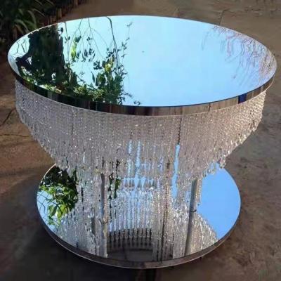 China 2021 Wholesale New Arrived Crystal Cake Table Acrylic Cake Table Wedding Dessert Stand HBCS576 for sale