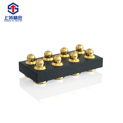 China Fire / Flame Retardant Shangte Large Current Can Pass Rated Current Brass Gold Plated Pogo Pin For Connectors for sale