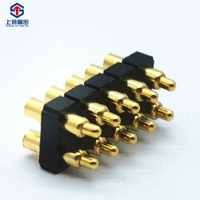 China Fire Retardant Battery Connector 2.5/2.54/3.0/3.5 Pogo Pin Spring Loaded Smt Smd Pixel Pitch With Post for sale