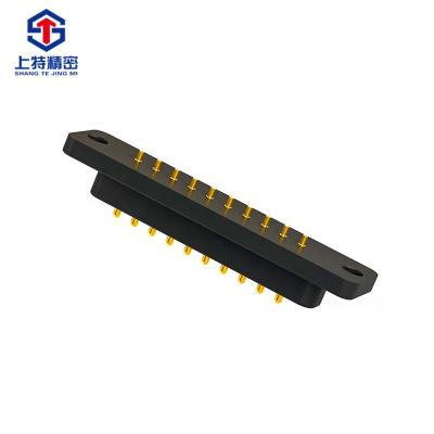 China Fire / Flame Retardant Shangte Mini Electrical 10 Pin Pogopin Connector 2.54MM Display Pogo Pin Probe Connector Manufacturer for sale