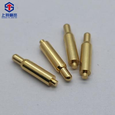 China Fire / Flame Retardant Shangte Pogo Pin Sping Inner Loaded Thimble Gold Plated Contacts Spring Conductive Probe Pogo Charging Pin for sale