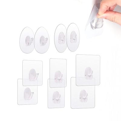 China Modern Heavy Duty Transparent PET Wall Waterproof Plastic Hooks With Different Shape for sale