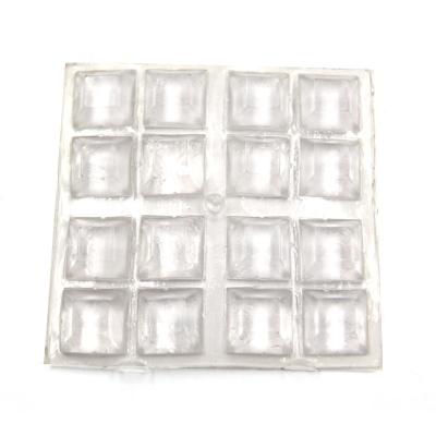 China Used In Furniture 16pcs Package Hot Sale Self Adhesive Square Transparent Furniture Bumper Pads for sale