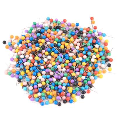 China Colorful workplace or home or outdoor grade ball shaped plastic bead push pin card pins for office and household for sale