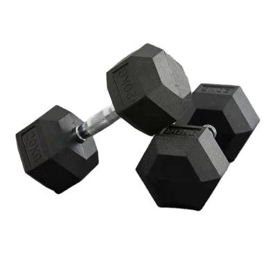 China Cost Effective New Type Gym Hex Price Rubber Dumbbell Set With 47 Rack for sale