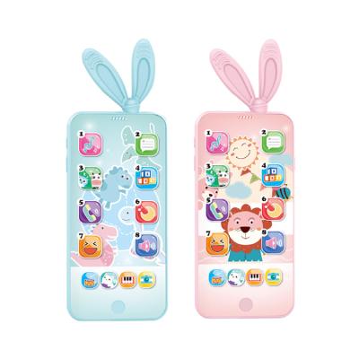 China Musical Cell Phone Toys Baby Toys Silicone Smart Apple Baby Educational Musical Cell Phone Toys Baby Toys for sale