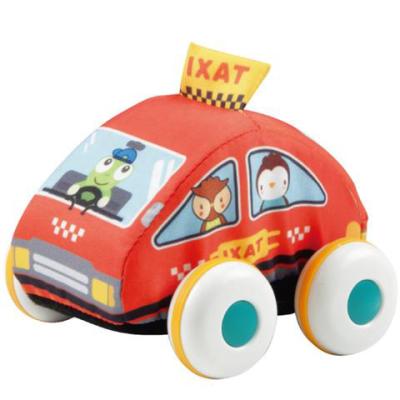 China Children Cartoon Cloth Book Early Learning Educational Toy , Pull Back Car Baby Plush Toy Soft Na for sale