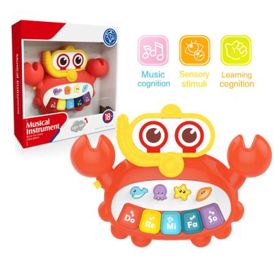 China cartoon crab shape pinao toys musical toys for babies 18 x 3.6 x 13 for sale