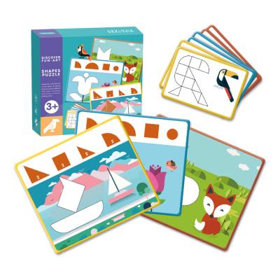 China Cartoon Toy Newest Educational Shapes Puzzle Toys Children Tangram Placed Toys for sale