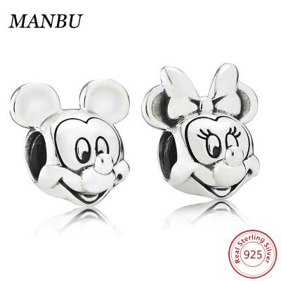 China Mickey mouse charms mickey mouse charms cartoon wholesale 925 sterling silver beads 03362 for sale