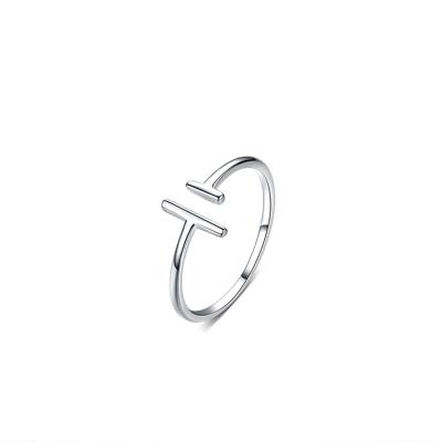 China Fashion Nickel Free 925 Sterling Silver Simple Minimalist Open Adjustable Ring For Women for sale