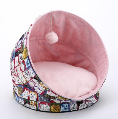 China Goodluckpet PV Multifunctional Viable Cat Bed Cave Deluxe Plush Toy for sale