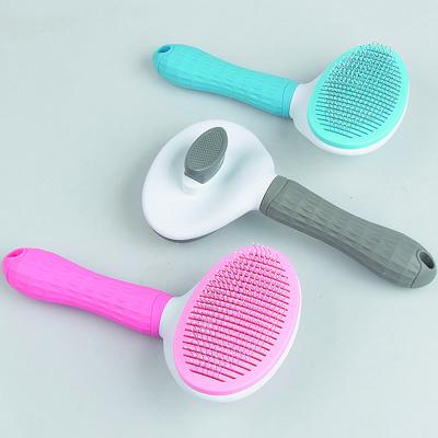 China New Type Hand Cat and Dog Pet Grooming Brush Self-cleaning Pet Grooming Comb for sale