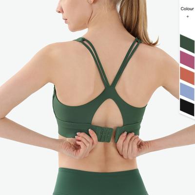 China Beautiful QUICK DRY Adjustable Shockproof Back Underwear Yoga High Intensity Fitness Bra Sports Vest Women for sale