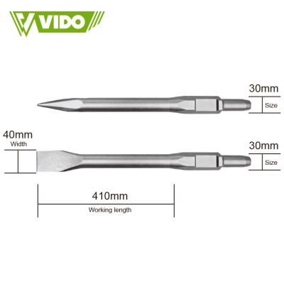 China MASONRY VIDO SDS 30mm*40mm Hex 40Cr Hex Chisel Adapter Stainless Steel For Demolition Hammer for sale