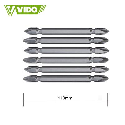 China Steel VIDO PH2 S2 Steel Double End Slotted Magnetic Bit For Cordless Screwdriver for sale