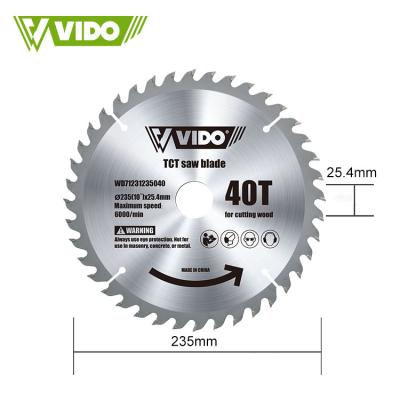 China VIDO Wood CTT Tungsten Carbide Cutting Tilted 235mm 9inch Wood Saw Blade For Circular Saw for sale