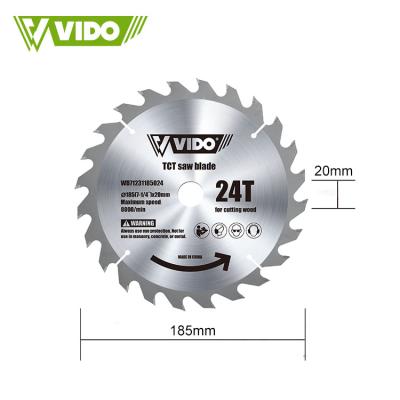 China VIDO Wood Band 7in 185mm Large Electric Current 24T Circular Cutting Saw Saw Wood Cutting Machine Blade For Wood for sale