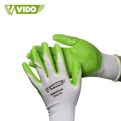 China Construction / Gardening / Labor VIDO Industrial Nitrile Impact Resistant Gloves For Industrial Use And Garden Work for sale