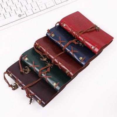 China Vintage Cowhide Spiral Diary Notebook Spiral Diary Genuine Leather Loose Leaf Diary Genuine Leather Diary for sale