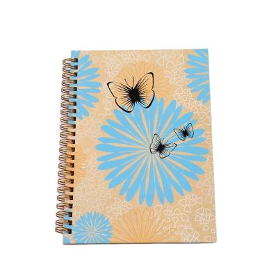 China Hot Selling Gold Color Laser Printing Stationery PP Cover Spiral A5 A6 Creative Notebook Hardcover Silver Creative Notebook for sale