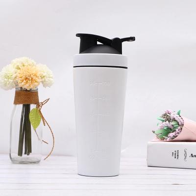 China 750ML Stainless Steel Viable Metal 304 Electric Protein Shaker Bottle With Own Design for sale