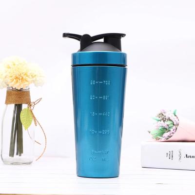 China Amazon Sustainable Top Selling 2021 Custom Single Walled Metal Protein Shaker 304 Stainless Steel Shaker Bottle Private Label for sale