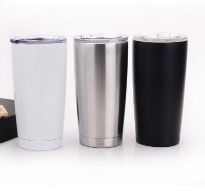 China Viable 20oz Double Walled Empty Private Label Wine Bottle Tumbler Cups Insulated Stainless Steel Lean Tumbler for sale