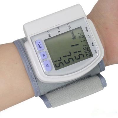 China Automatic Digital Wrist Blood Pressure and Pulse Monitor Sphygmomanometer Portable Blood Pressure Monitor for sale