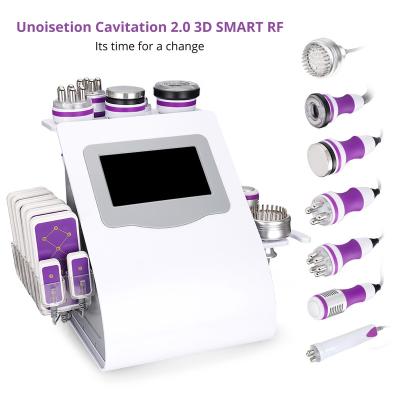 China For Commercial 9 in 1 40KHz Unoisetion Cavitation Slimming Machine Vacuum Cavitation System LIPO Laser Weight Loss Machine for sale