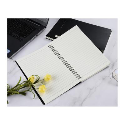 China A5 Quality Assurance Eco-Friendly Leather Spiral Notebook Pages Custom Printed Hardcover Spiral Notebook for sale