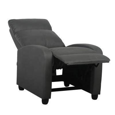 China (Size)Adjustable Black Cheap PU Leather Recliner Chair Push Back Recliner Sofa For Sale for sale