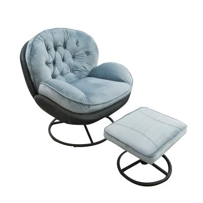 China Upholstery Leisure Sofa Chair Upholstered Lounge Chair With Foot Stools Home Furniture Egg Chair for sale