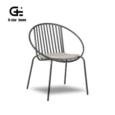 China New Design 2019 Good Price Stackable Dining Room Furniture White Wire Chair for sale