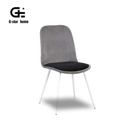 China Metal Frame Good Quality Durable New Design Dining Chair Fabric Leisure Restaurant Chair for sale