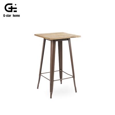 China Waterproof Metal Dining Table Chair Set High Bar Tables Coffee Table for sale