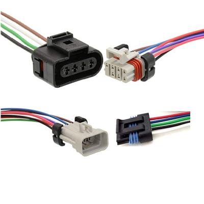 China Custom Automotive 2 3 4 6 7 8 Pin Female Waterproof Extension Cords / Way Connector For GM LS Ignition Coil Car Wire Harness Wiring for sale