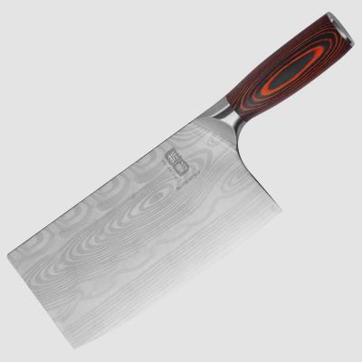 China Viable Drop Shipping 8 Inch Butcher Knife Cutting Vegetable Meat Cleaver Stainless Steel Kitchen Knife Wood Handle Cleaver for sale