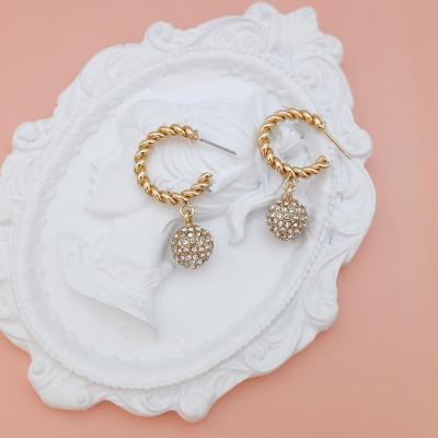 China Europe Makers Tasty Design Round Shaped Earrings Gold Plated Silver Jewelry for sale