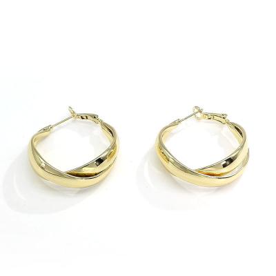 China Cute European and American commercial titanium steel exaggerated earrings gilded earrings for sale