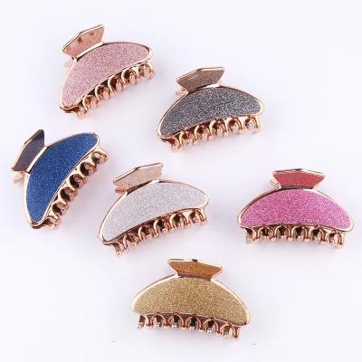 China New Simple Decorations Hair Claws Solid Color Hair Clips Barrettes Accessories For Women Girls Colorful Hairpin Ponytail for sale