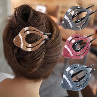 China Decorations Fashion Girl Acrylic Barrettes Hair Claw Clips Headbands Geometric Hairpin Retro Women Fashion Hair Accessories Styling for sale