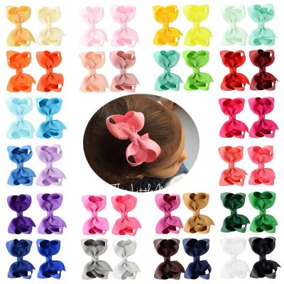 China SAME PICTURE New Girl Ribbon Hair Cuts Small 3 Inch Hair Bows for sale