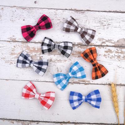 China European sweet children and American plaid bow hairpin for sale