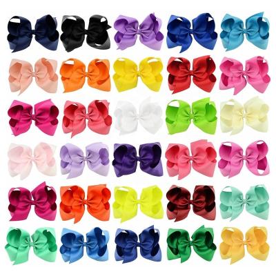 China SAME IMAGE factory price mixed colors 6 inch big hair bows for sale