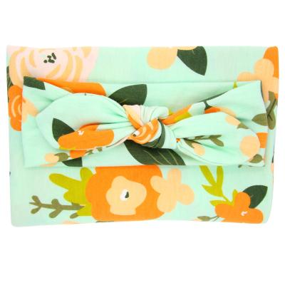 China Breathable Baby Wrapped Fabric Tied Headband And Wraps Printed Wrapped Blanket Wrapped Towel for sale